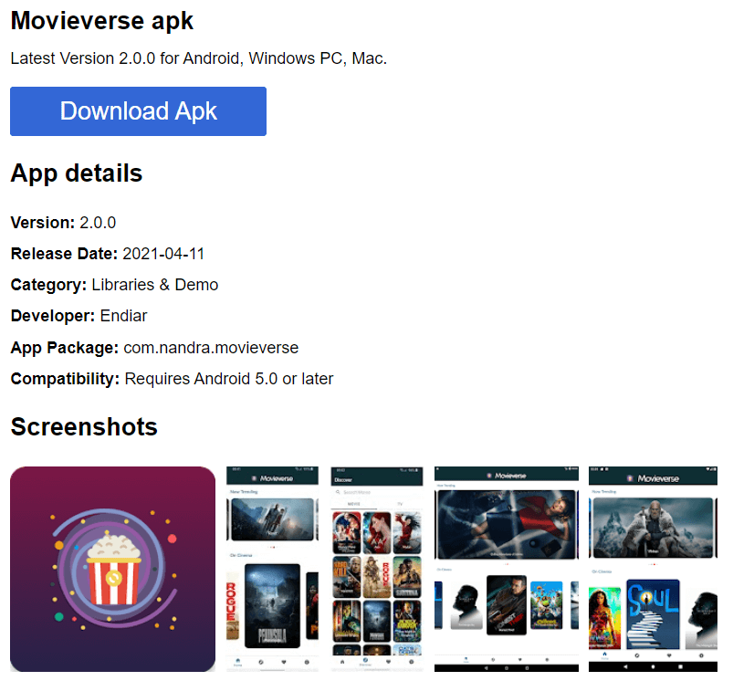 Download Movieverse APK
